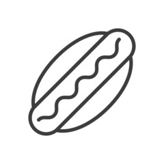 Hot Dog Simple food icon in trendy style isolated on white background for web apps and mobile concept. Illustration