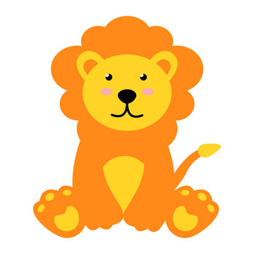 Cute lion vector illustration