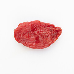 Goji berries isolated on white background.