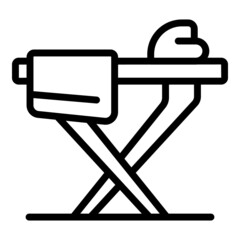 Modern iron board icon outline vector. Electric ironing. Room clean