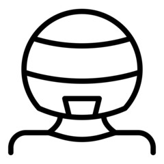 Fototapeta na wymiar Sport biker icon outline vector. Motorbike helmet. Gear part