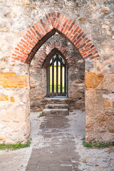 Naklejka premium old stone chapel structures and architecture
