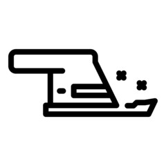 Garden tool icon outline vector. Grass trimmer. Agriculture equipment