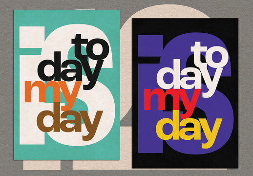 Motivational Poster Layout with Bold Modern Typography