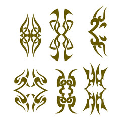Vector illustration of  tattoo pattern. decorative composition...