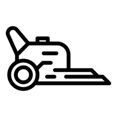 Robot lawn mower icon outline vector. Agriculture equipment. Care machinery