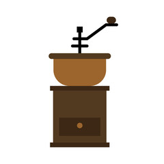 Manual coffee grinder. Simple food icon in trendy style isolated on white background for web apps and mobile concept. Illustration