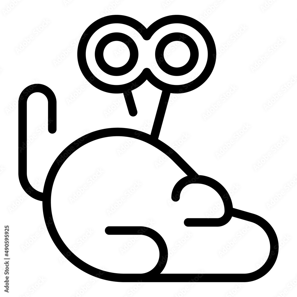 Wall mural auto mouse icon outline vector. pet toy. shop care - Wall murals