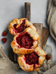 Strawberry buns baking dessert pastry grocery morning delicious 