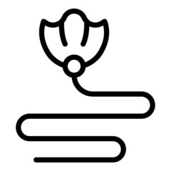 Dog leash icon outline vector. Pet toy. Animal accessory