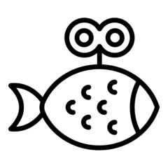 Fish toy icon outline vector. Pet store. Animal accessory