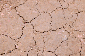 Cracked red earth, earth background, texture, desert