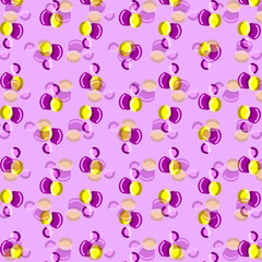 Circle hand drawn seamless pattern for wallpapers, scrapbooking, fabric and surface design