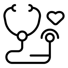 Stethoscope test icon outline vector. Medical pregnant. Female result