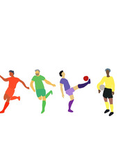 Fototapeta na wymiar Football players. Vector illustration for different design. 