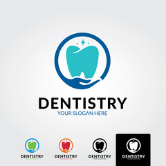 Minimal dentistry logo template - vector