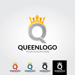 Minimal letter q logo template - vector