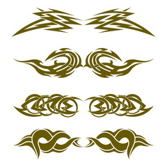 Tattoo vector design for strip band cutting or symbol