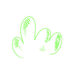 Green bush vector sketch icon. Ecology nature hand drawn illustration. Zero waste sustainability concept. 