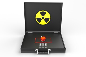 President Emergency Satchel, Nuclear Football, Nuclear suitcase, the button, 3d rendering illustration.