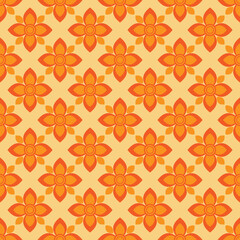 Seamless pattern created by several objets set to background like thai style
