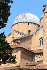 Fototapeta na wymiar Dome of church Pontifical Basilica of Saint Anthony of Padua, Italy