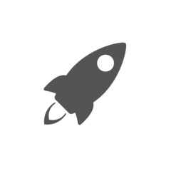 Simple Line Icon rocket, start up business sign. Illustration