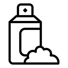 Man foam bottle icon outline vector. Gel beauty. Shave bath