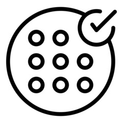 Safety control icon outline vector. Data secure. Privacy website