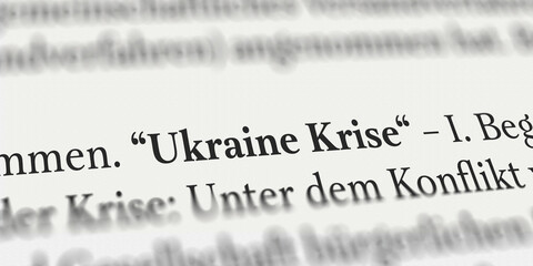 Ukraine Krise im Buch - obrazy, fototapety, plakaty