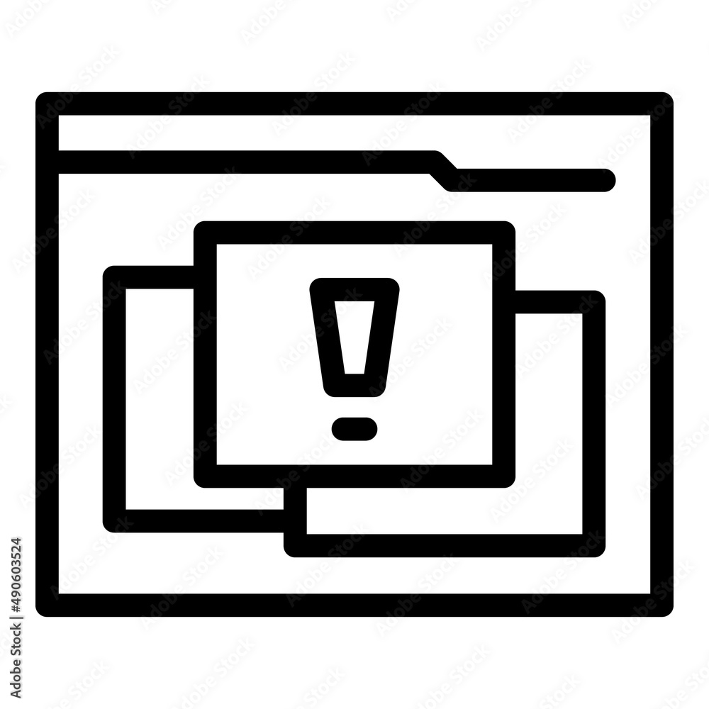 Poster web page alert icon outline vector. antivirus data. secure password