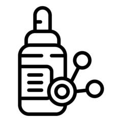 Cosmetic dropper icon outline vector. Face skin. Anti care