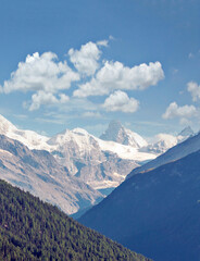 River in the mountains of the Swiss Alps