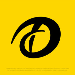 Modern professional logo in the shape of the letter D. Exclusive D shape
