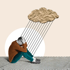 A man under the influence of adverse factors.