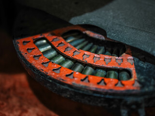 close up of an grill