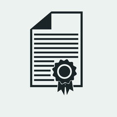 Attestation vector icon illustration sign