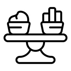 Charity balance icon outline vector. People event. Family help