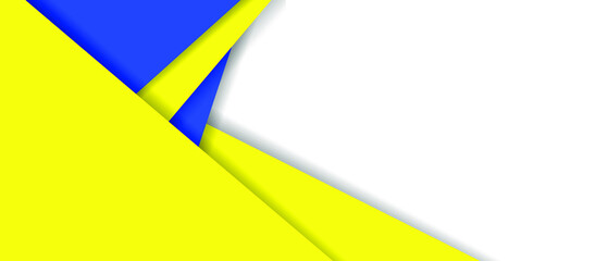 Abstract yellow-blue background with diagonal lines. Ukraine concept banner or background. Modern abstract vector brochure. 