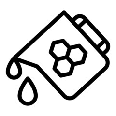 Honey jug icon outline vector. Nectar bee. Syrup plant