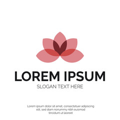 Lotus Flower Logo Vector Design