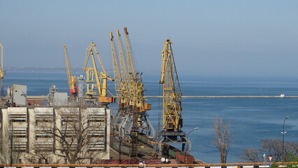 Ukraine, Odessa, February 10, 2022, Black Sea Bay, war port, ships, frigate,