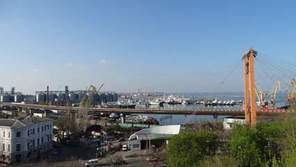 Ukraine, Odessa, February 10, 2022, Black Sea Bay, war port, ships, frigate,
