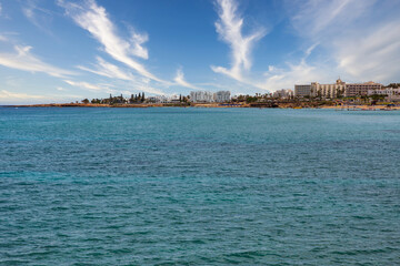 Fototapeta premium Protaras resort seascape, Cyprus island.