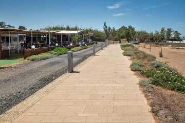 Seafront promenade in Protaras, Cyprus.