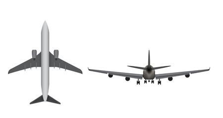 Airplane Icon Isolated on White Background Illustration