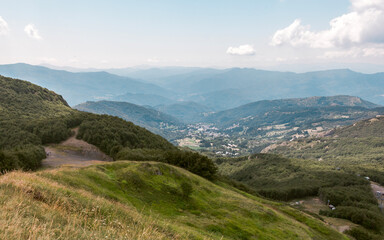 Fototapeta na wymiar Panorama of aveto valley. Genoa, Liguria, Italy