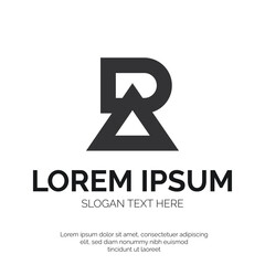 AR Letter with Triangle Logo Vector Design