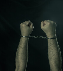 Hands in handcuffs