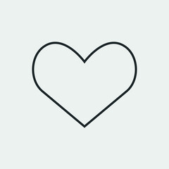 Heart vector icon illustration sign